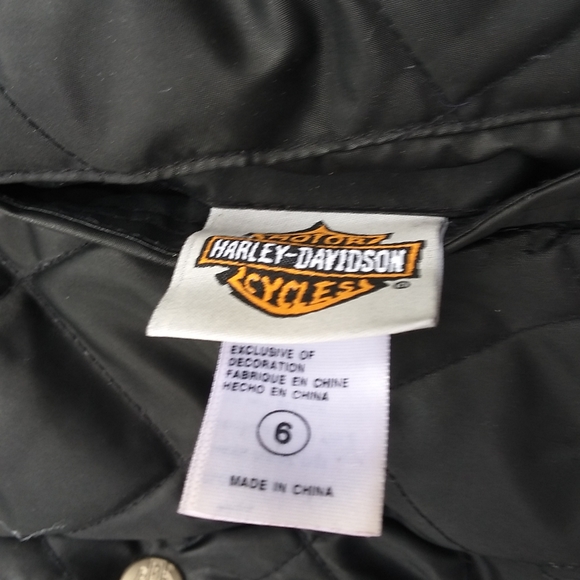Harley Davidson Jacket coat Kids youth size 6 Reversible Wool Letterman winter - Picture 8 of 11